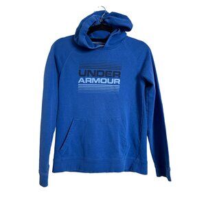 Under Armour Boys Size Large Pullover Hoodie Blue Pockets